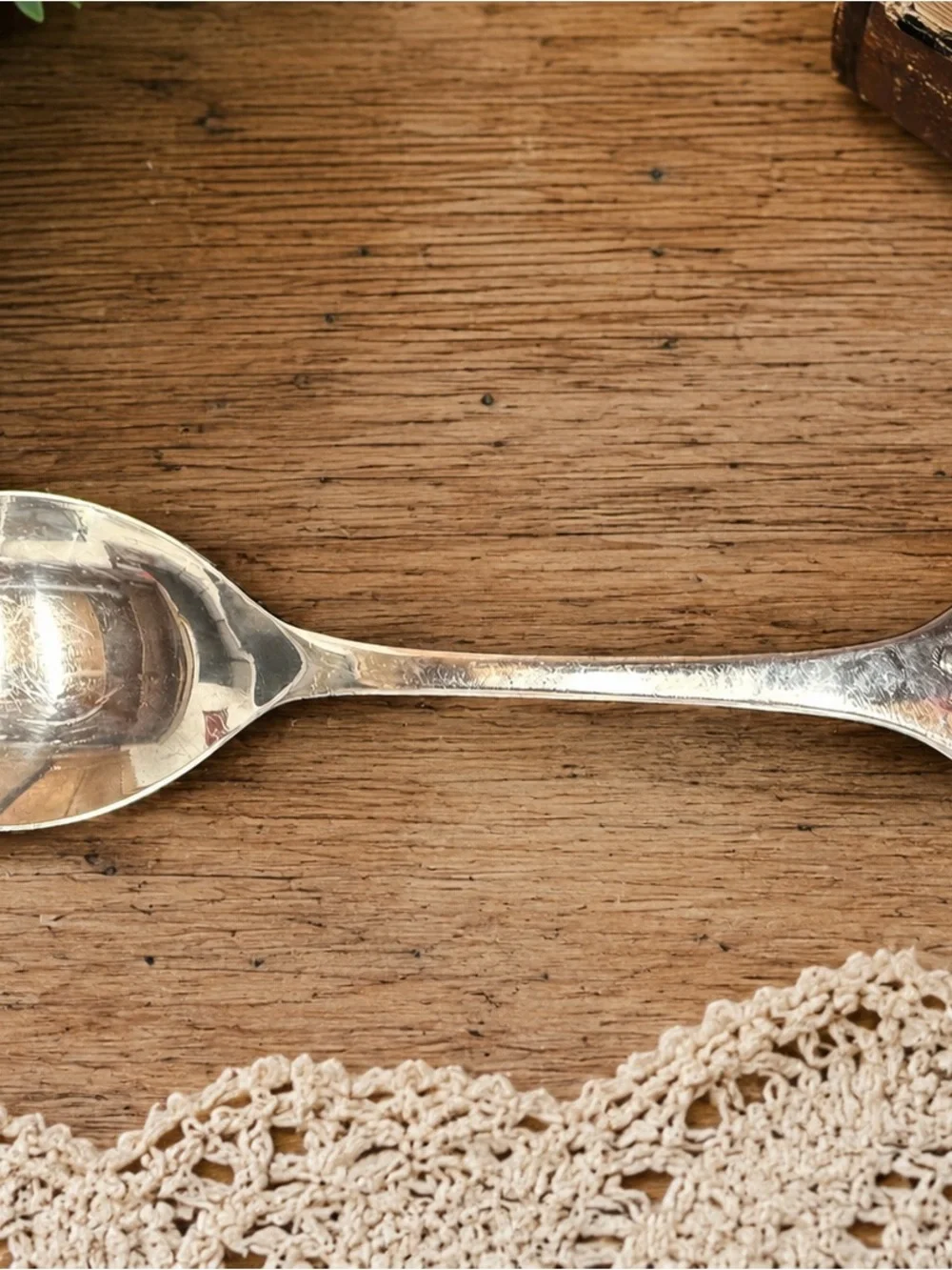Vintage Edelstahl 18/8 Stainless Steel Serving Spoon Bowl & Spoon Emblem 8”